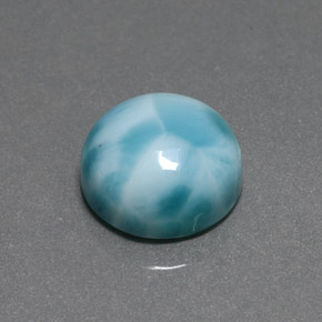 larimar Verde azul natural de 7.76 ct, Corte Redondo, Opaco