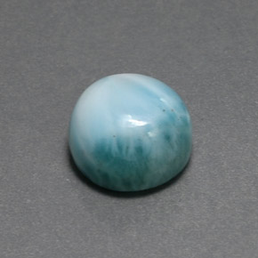 Larimar verde natural de 8,88 ct, corte redondo, opaco