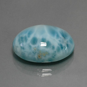 larimar Azul natural de 16.87 ct, Corte Óvalo, Opaco