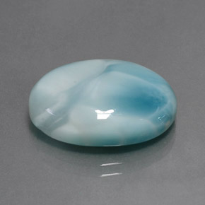larimar Azul natural de 15.28 ct, Ovalada, Opaco