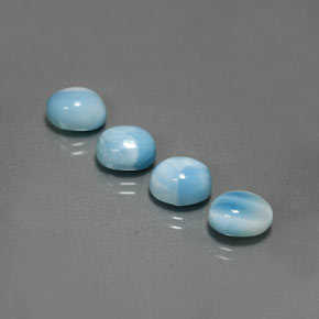 Gemas de larimar Azul natural de  ct, Corte Óvalo, Opaco