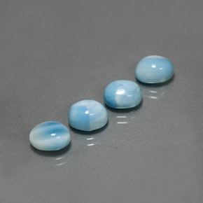 Gemas de larimar Azul natural de  ct, Corte Óvalo, Opaco