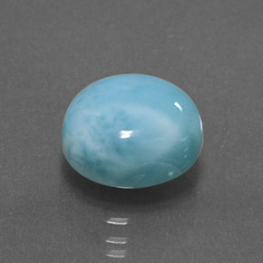 larimar Azul natural de 3.83 ct, Corte Óvalo, Opaco