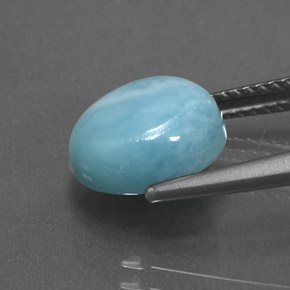 larimar Azul natural de 3.83 ct, Corte Óvalo, Opaco