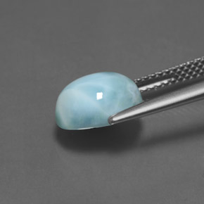 larimar Azul natural de 3.02 ct, Corte Óvalo, Opaco