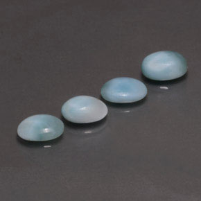 Gemas de larimar Azul verdoso natural de  ct, Corte Óvalo, Opaco