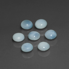 Gemas de larimar Azul natural de  ct, Corte Redondo, Opaco