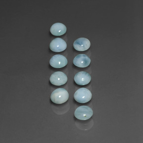 Gemas de larimar Azul natural de  ct, Corte Redondo, Opaco