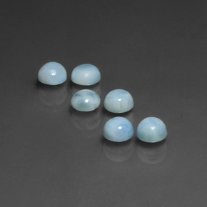 Gemas de larimar Azul natural de  ct, Corte Redondo, Opaco
