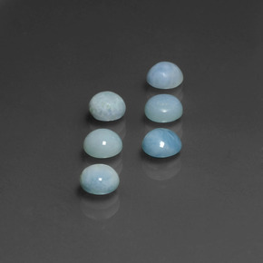 Gemas de larimar Azul natural de  ct, Corte Redondo, Opaco