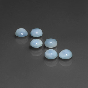 Gemas de larimar azul natural de  ct, corte redondo, opaco