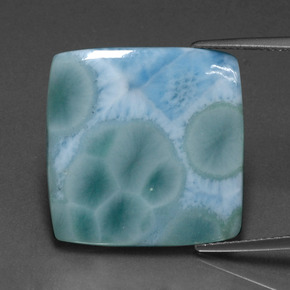 larimar Azul verdoso natural de 13.07 ct, Cuadrado, Opaco