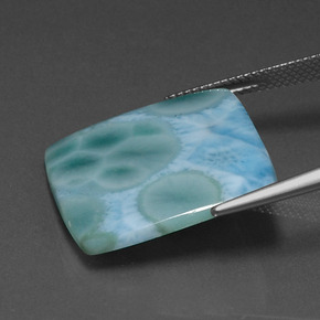 larimar Azul verdoso natural de 13.07 ct, Cuadrado, Opaco