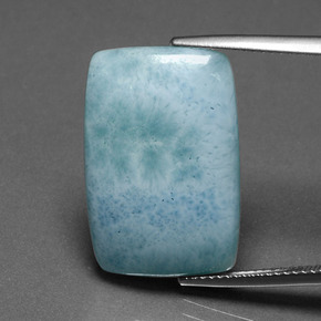 larimar Azul cielo claro natural de 13.34 ct, Corte Cojín, Opaco