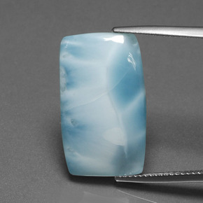 larimar Azul verdoso natural de 11.31 ct, Corte Cojín, Opaco