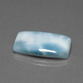 larimar Azul verdoso natural de 11.31 ct, Corte Cojín, Opaco