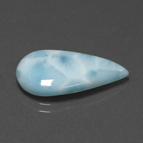 larimar Azul verdoso natural de 6.81 ct, En forma de pera, Opaco