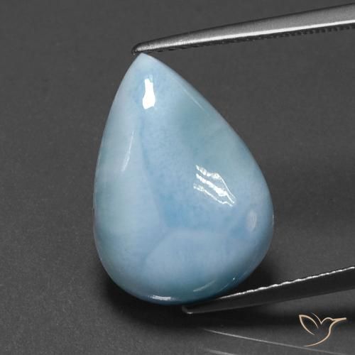 7.72ct Natural Celeste larimar, En forma de pera, Opaco