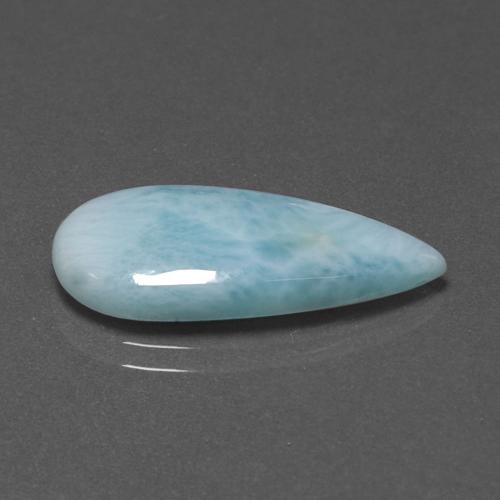 Larimar azul natural de 7,10 ct, en forma de pera, opaco