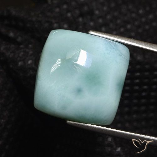 11.20ct Natural Azul verdoso claro larimar, Cuadrado, Opaco