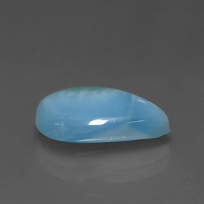 Larimar azul natural de 3,26 ct, en forma de pera, opaco