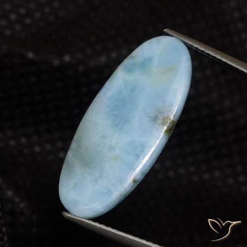 larimar Azul agua natural de 8.26 ct, Ovalada, Opaco