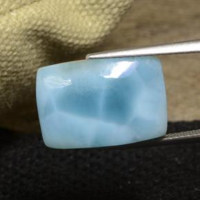 larimar Azul agua natural de 13.53 ct, Corte Cojín, Opaco