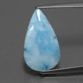 larimar Azul verdoso natural de 5.60 ct, En forma de pera, Opaco