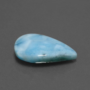 larimar Azul verdoso natural de 5.60 ct, En forma de pera, Opaco