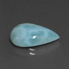 Larimar azul natural de 5,15 ct, en forma de pera, opaco