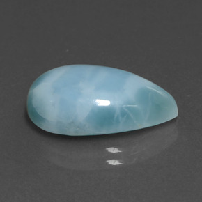 larimar Azul verdoso natural de 6.87 ct, En forma de pera, Opaco