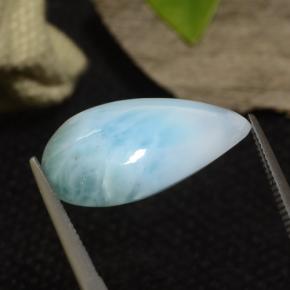 larimar Azul verdoso natural de 12.20 ct, En forma de pera, Opaco