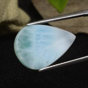 larimar Azul verdoso natural de 12.20 ct, En forma de pera, Opaco