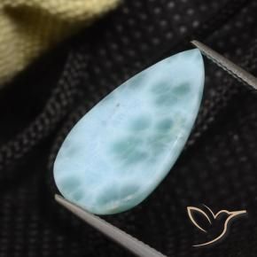 larimar Verde azulado claro natural de 8.74 ct, En forma de pera, Opaco