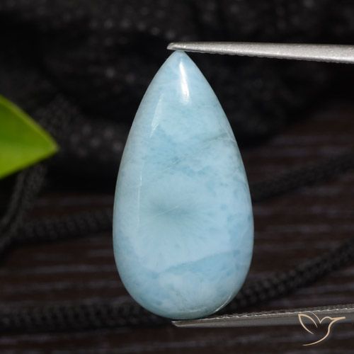 9.34ct Natural Azul claro larimar, En forma de pera, Opaco