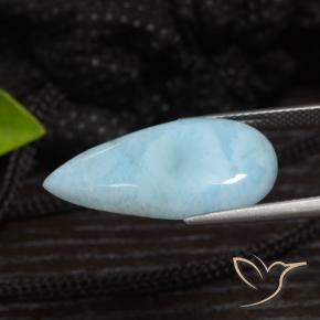 larimar Azul claro natural de 9.34 ct, En forma de pera, Opaco