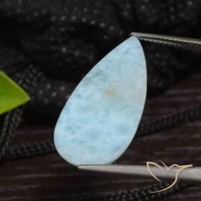 larimar Azul claro natural de 9.34 ct, En forma de pera, Opaco