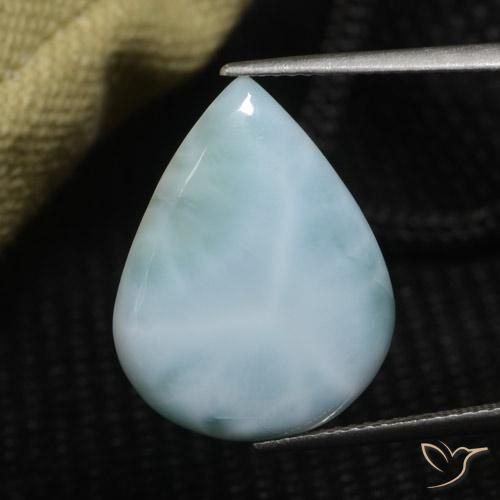 9.04ct Natural Azul claro larimar, En forma de pera, Opaco