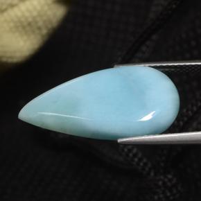 Larimar azul natural de 8,87 ct, en forma de pera, opaco