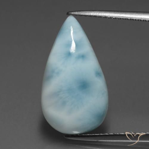 5.92ct Natural Celeste larimar, En forma de pera, Opaco