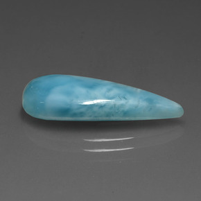 larimar Azul verdoso natural de 5.56 ct, En forma de pera, Opaco