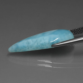 larimar Azul verdoso natural de 5.56 ct, En forma de pera, Opaco