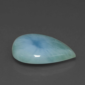 Larimar verde azulado natural de 4,16 ct, en forma de pera, opaco
