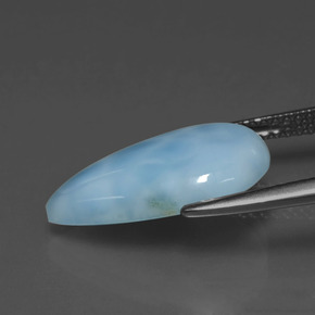 Larimar azul natural de 4,20 ct, en forma de pera, opaco