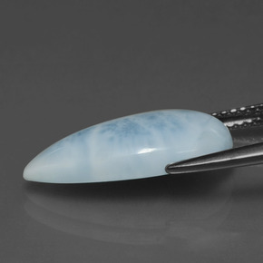 Larimar verde natural de 4,56 ct, en forma de pera, opaco