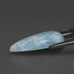 larimar Azul verdoso natural de 3.48 ct, En forma de pera, Opaco