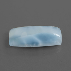 Larimar azul natural de 11,31 ct, corte cojín, opaco