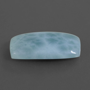 Larimar azul natural de 10,90 ct, corte cojín, opaco