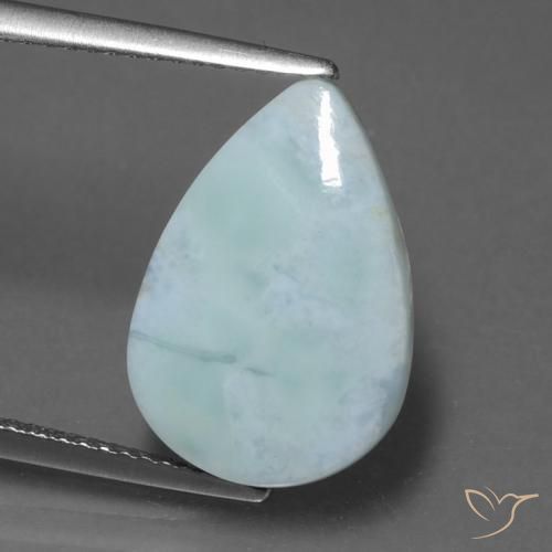 5.33ct Natural Azul cielo claro larimar, En forma de pera, Opaco