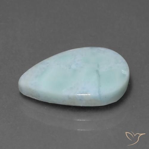 larimar Azul cielo claro natural de 5.33 ct, En forma de pera, Opaco